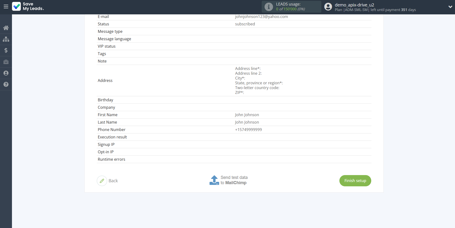 How to Connect Facebook with MailChimp | Test data How to Connect Facebook with MailChimp | Test data