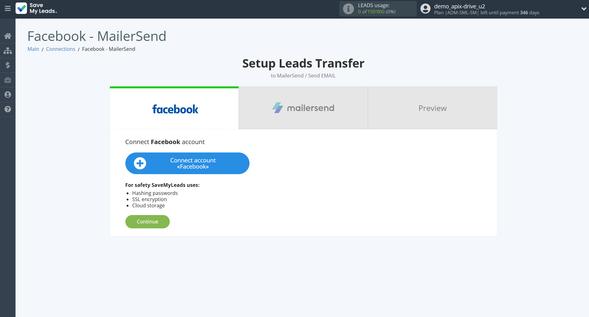 How to Connect Facebook with MailerSend Send Email | Data Source account connection How to Connect Facebook with MailerSend Send Email | Data Source account connection