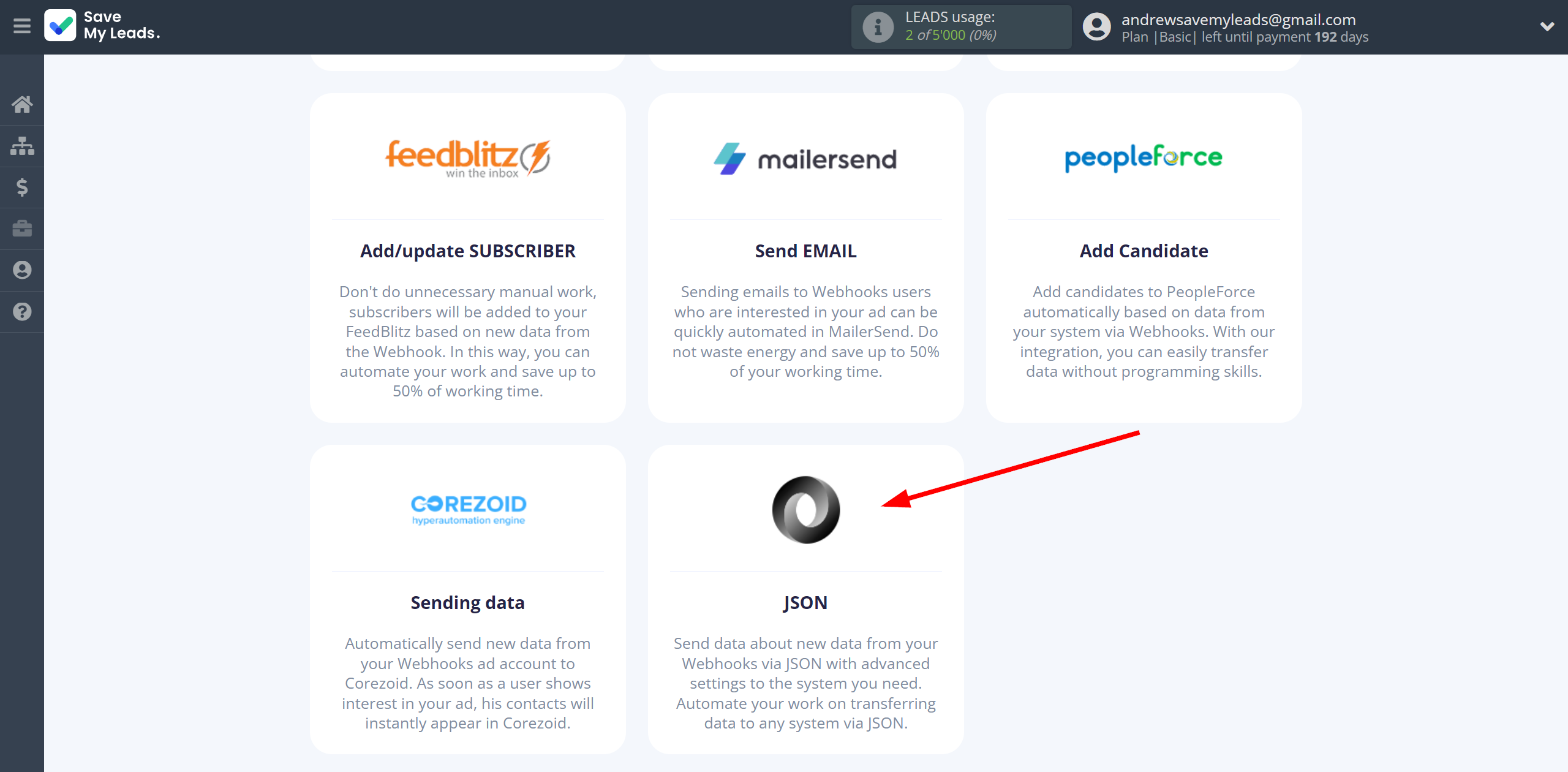 How to Connect Webhooks with JSON | Data Destination system selection How to Connect Webhooks with JSON | Data Destination system selection