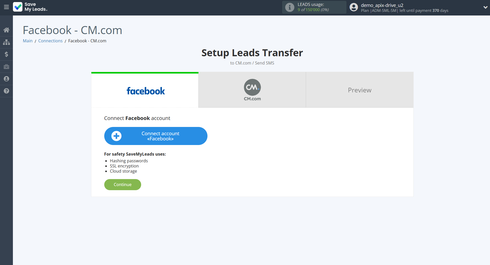 How to Connect Facebook with CM.com | Data Source account connection
