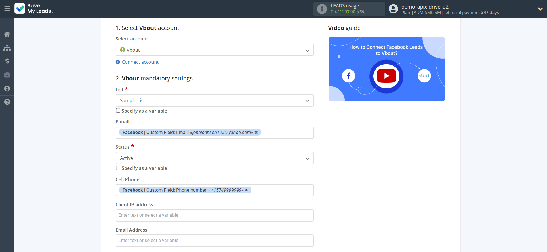 How to Connect Facebook with Vbout Add Contact | Assigning fields How to Connect Facebook with Vbout Add Contact | Assigning fields