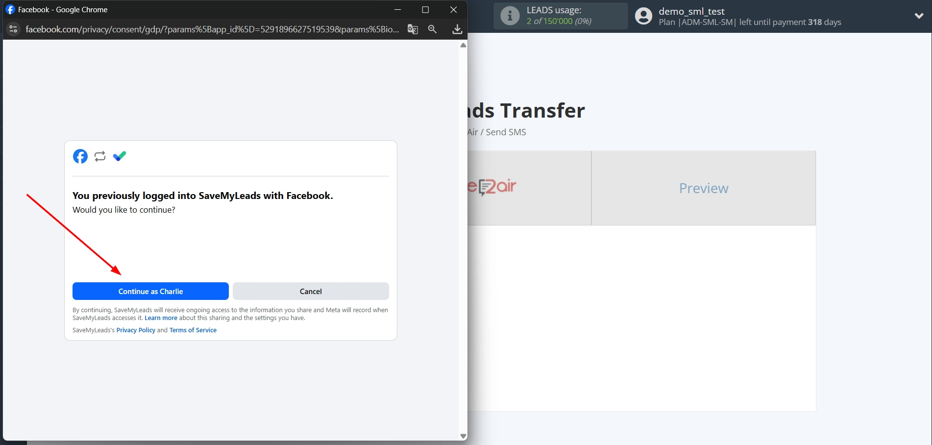 How to Connect Facebook with Wire2Air | Data Source account connection