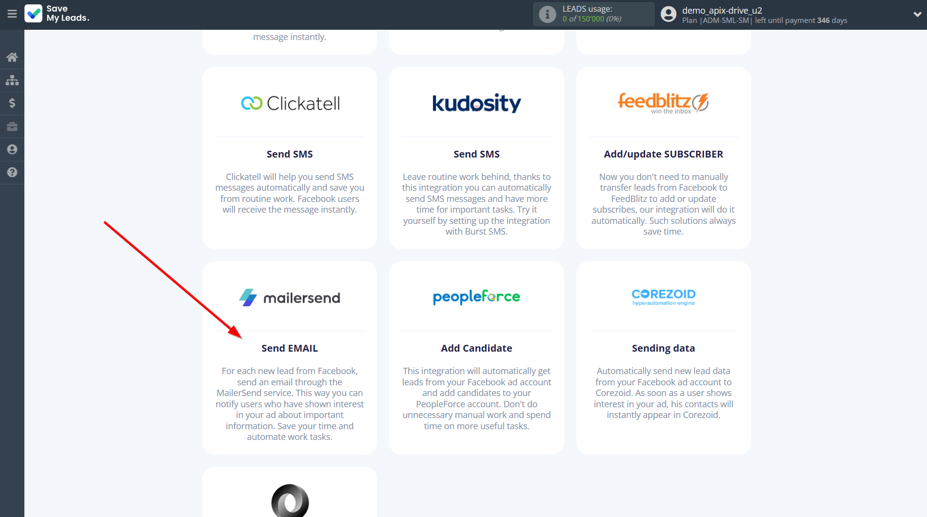 How to Connect Facebook with MailerSend Send Email | Data Destination system selection How to Connect Facebook with MailerSend Send Email | Data Destination system selection