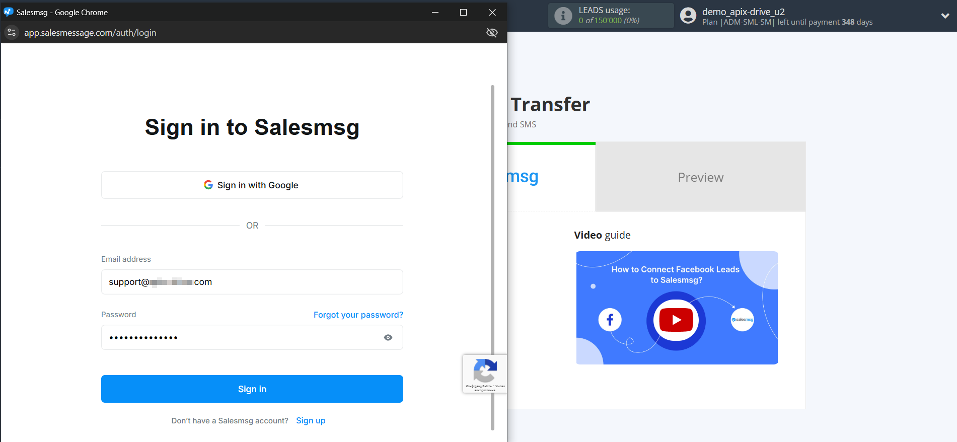 How to Connect Facebook with Salesmsg | Data Destination account connection How to Connect Facebook with Salesmsg | Data Destination account connection
