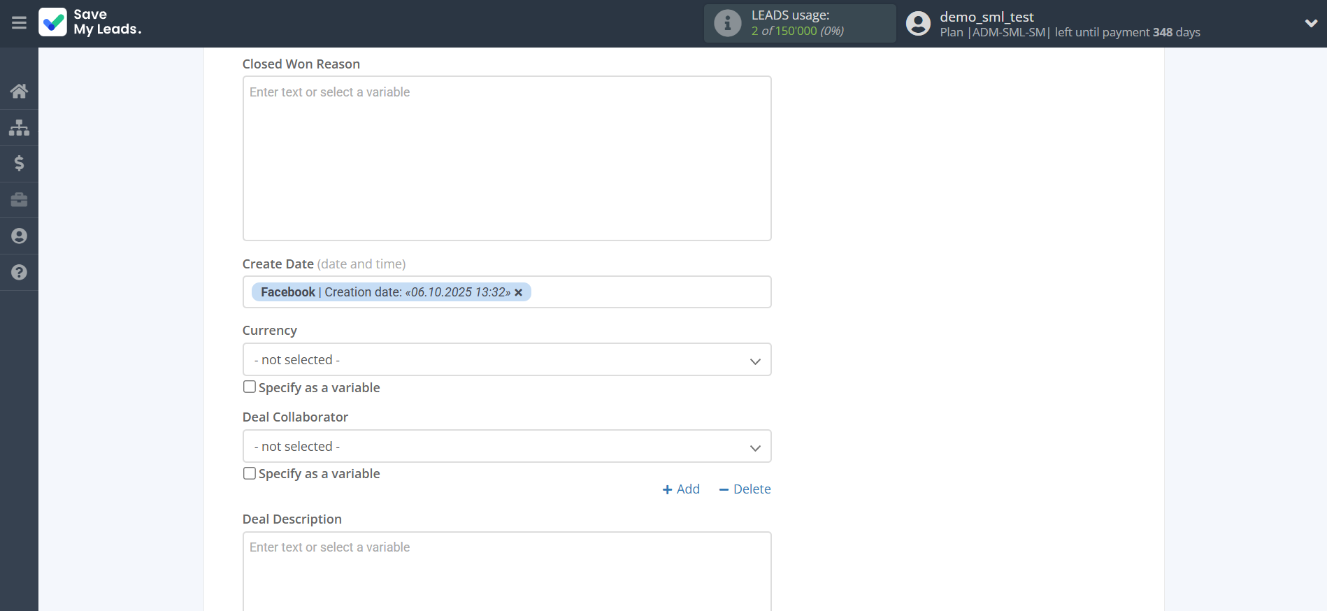 How to Connect Facebook with HubSpot Create Deal | Assigning fields How to Connect Facebook with HubSpot Create Deal | Assigning fields