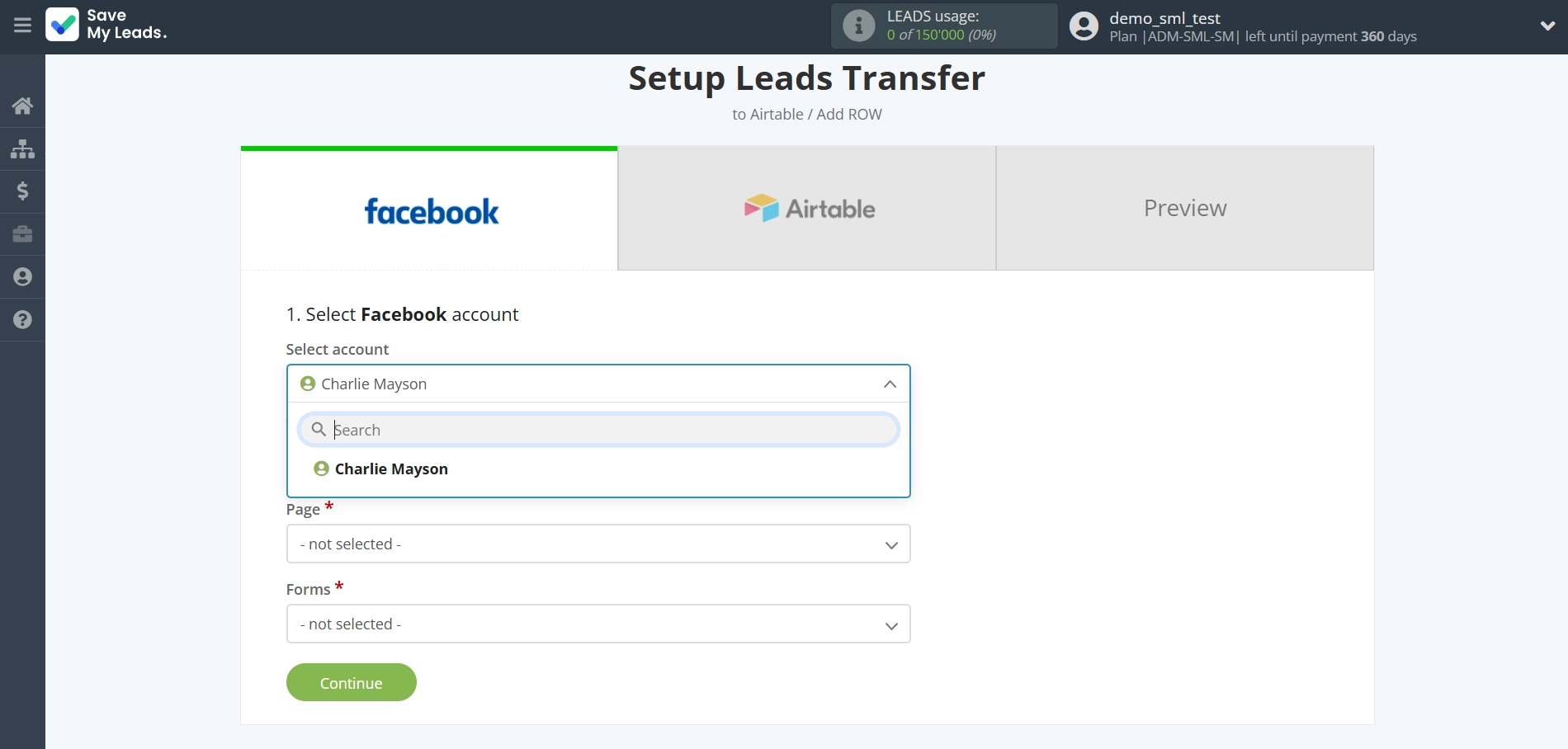 How to Connect Facebook with AirTable | Data Source account selection How to Connect Facebook with AirTable | Data Source account selection