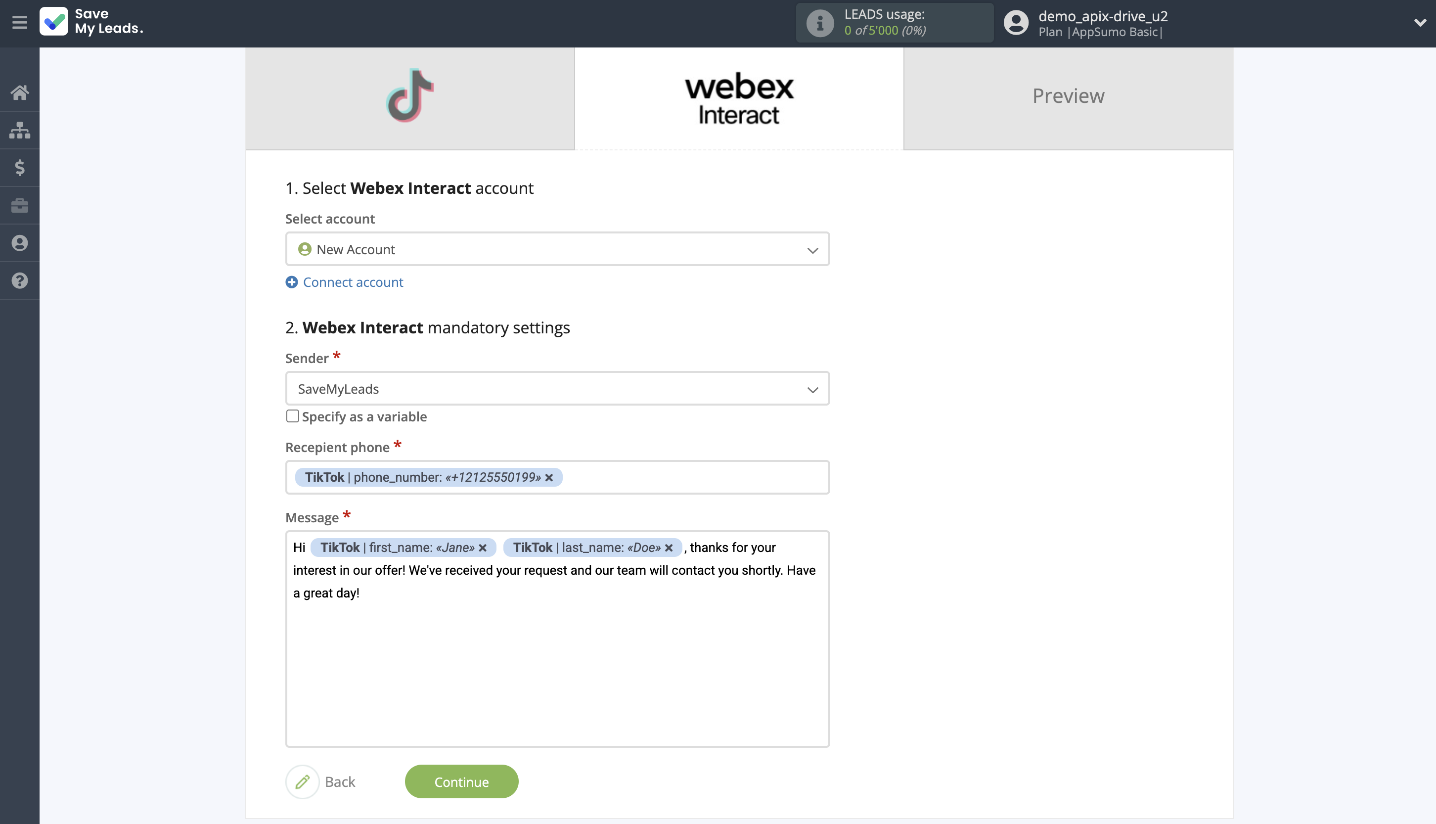 How to Connect TikTok with Webex Interact | Assigning fields How to Connect TikTok with Webex Interact | Assigning fields