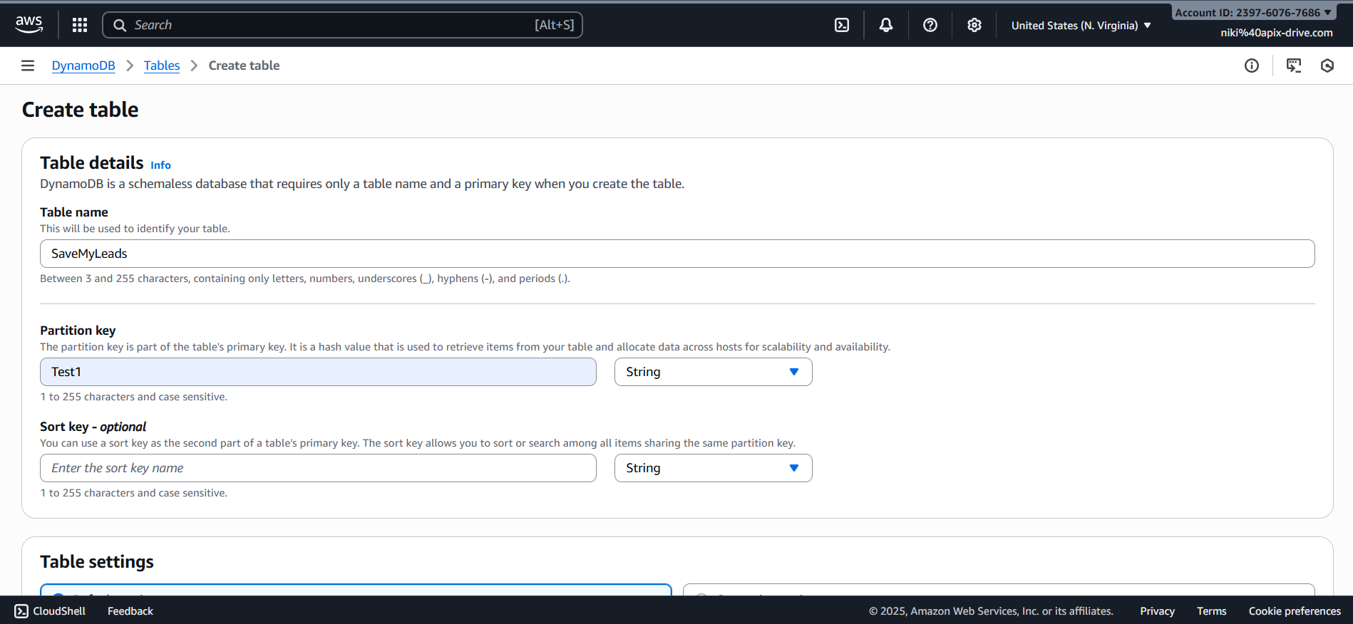 How to Connect Facebook with Amazon DynamoDB | Creating table How to Connect Facebook with Amazon DynamoDB | Creating table