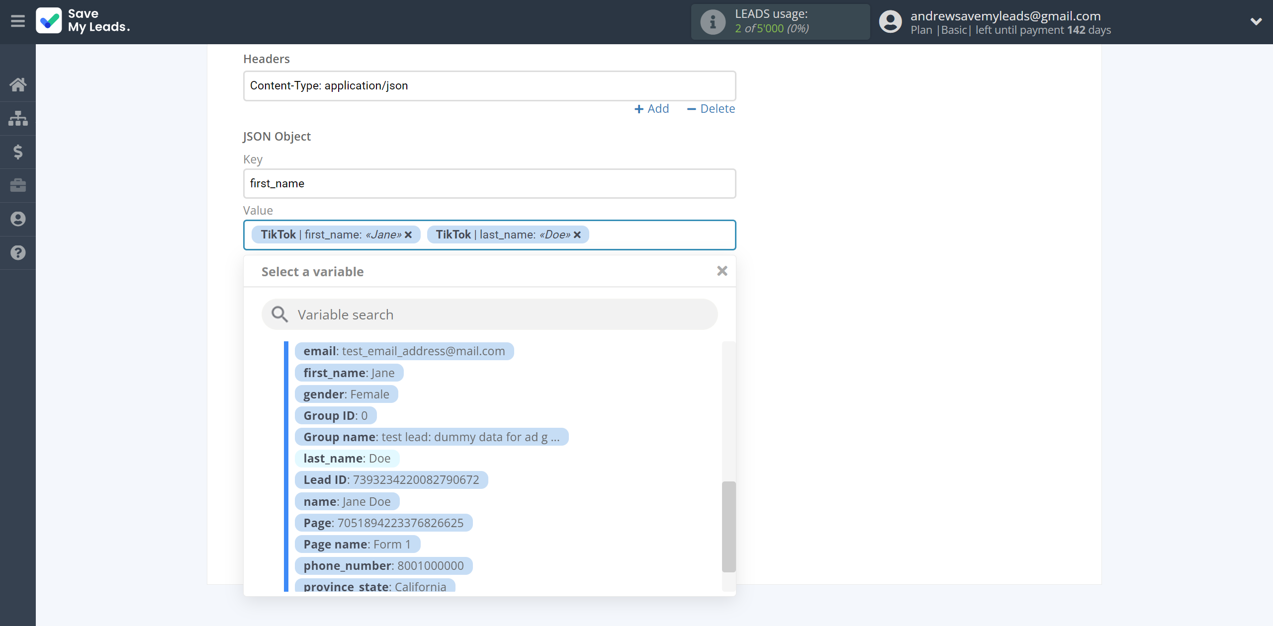 How to Connect TikTok with JSON | Assigning fields How to Connect TikTok with JSON | Assigning fields
