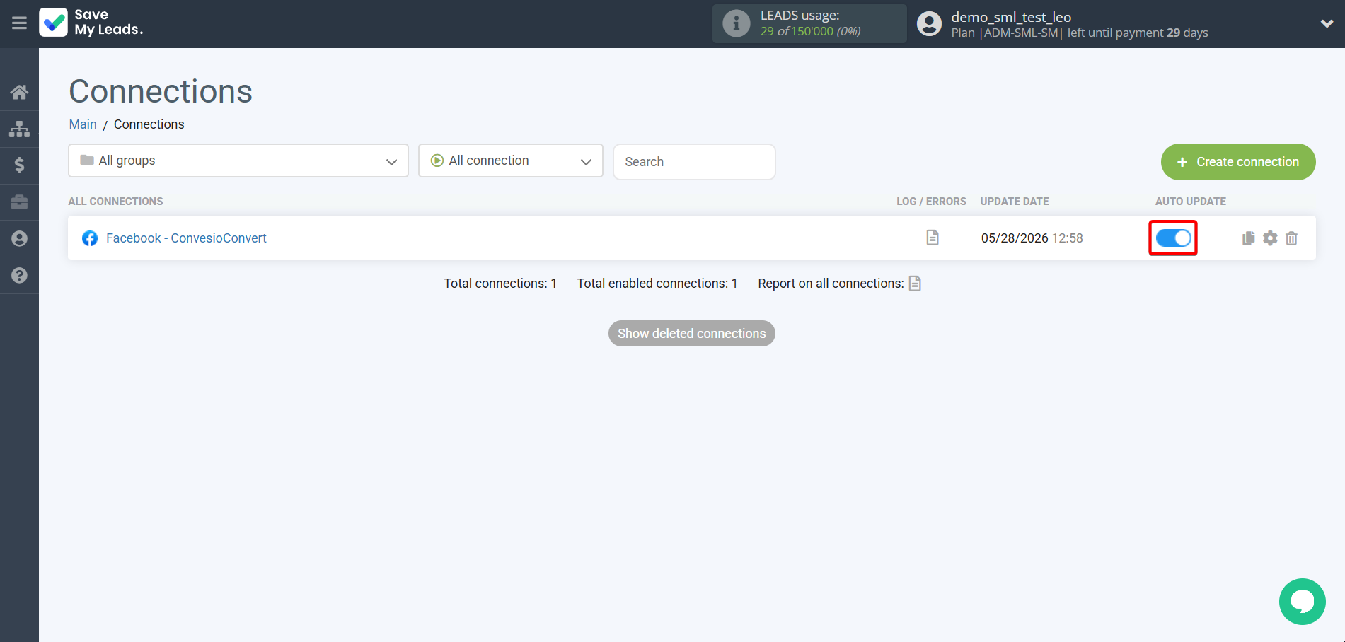 How to Connect Facebook with ConvesioConvert | Enable auto-update