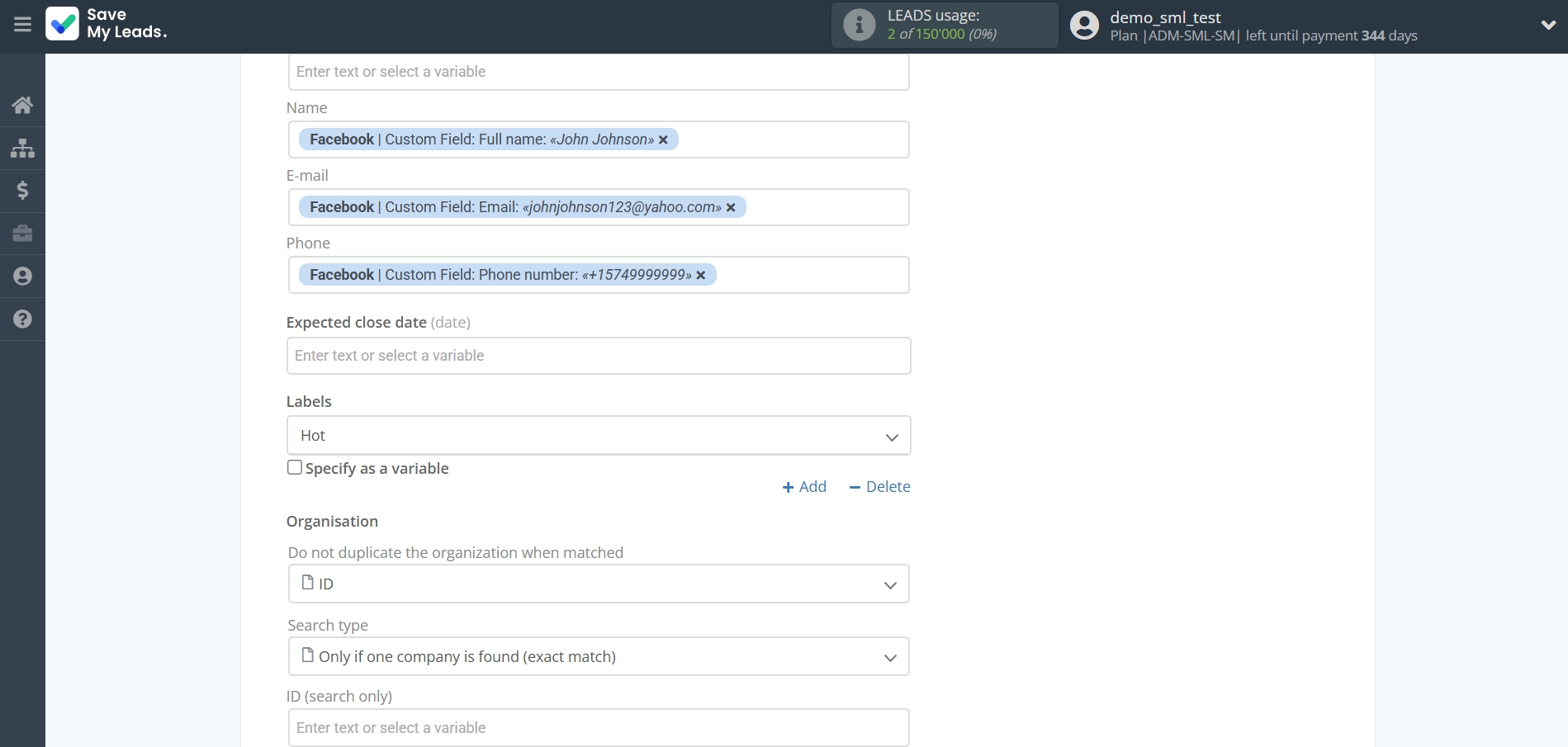 How to Connect Facebook  with Pipedrive Create Lead | Assigning fields