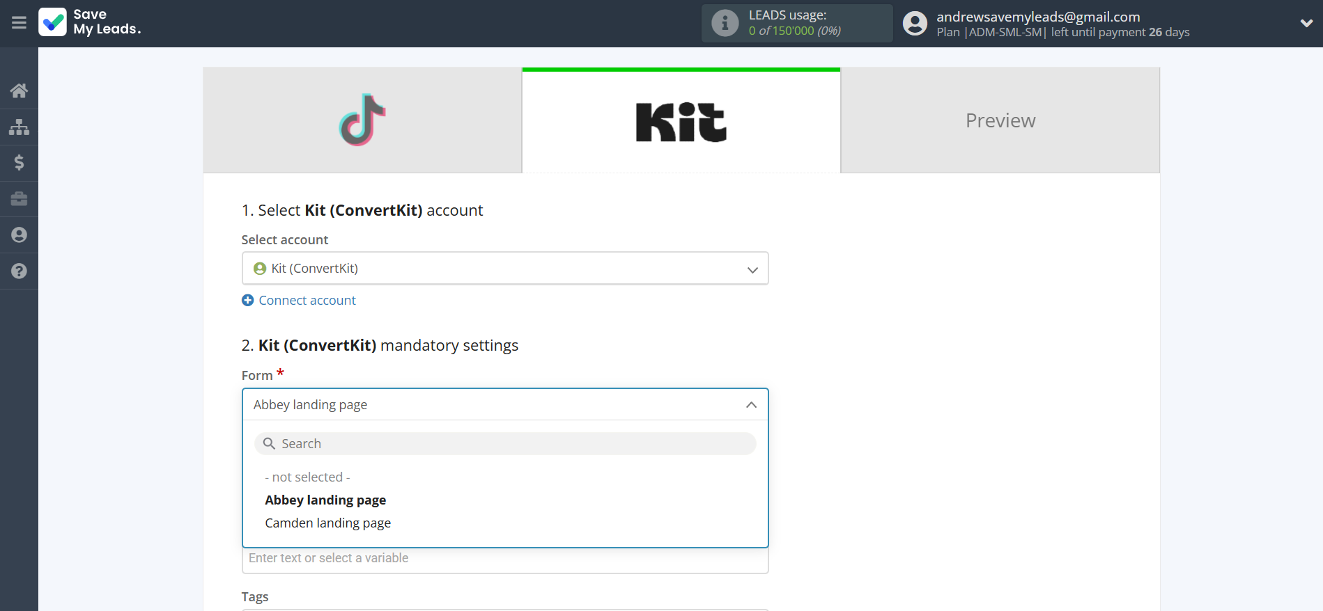 How to Connect TikTok with Kit (ConvertKit) | Assigning fields How to Connect TikTok with Kit (ConvertKit) | Assigning fields