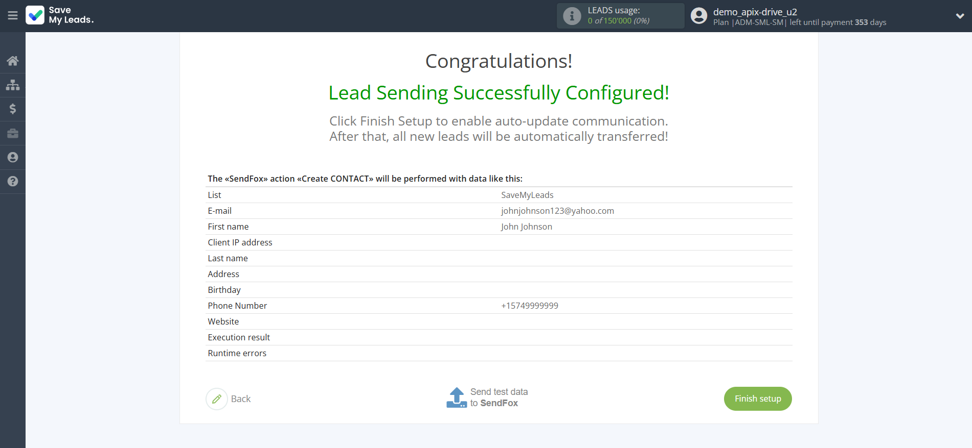 How to Connect Facebook with SendFox | Test data How to Connect Facebook with SendFox | Test data