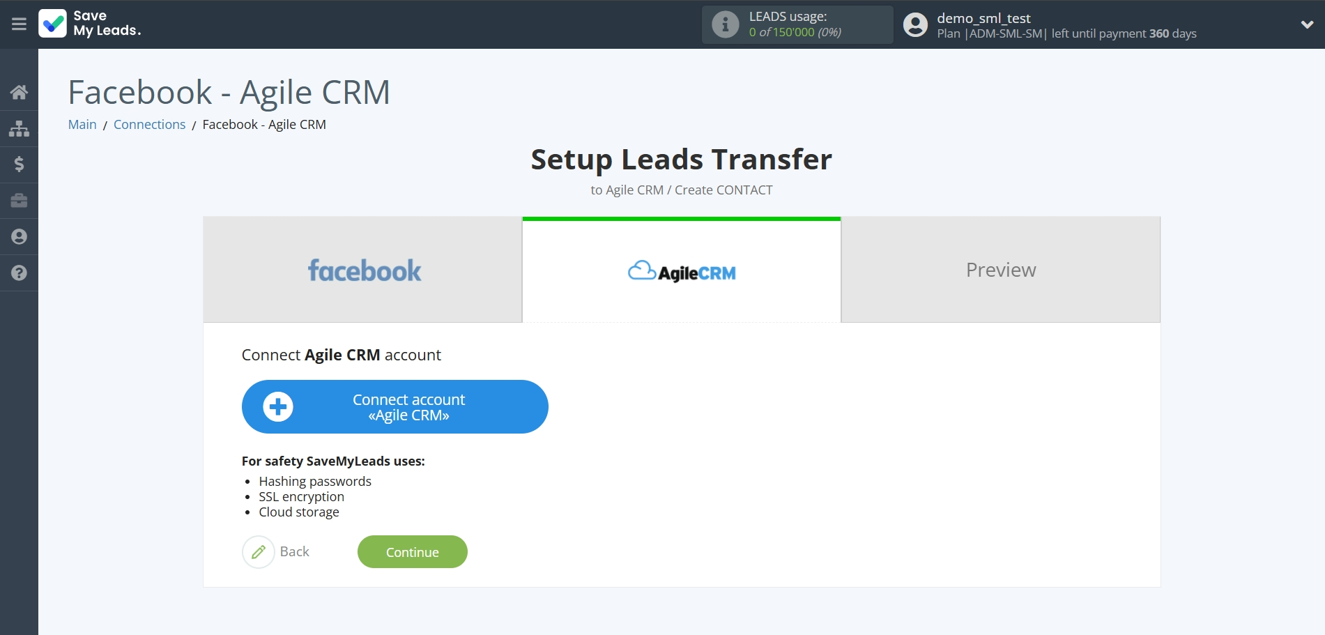 How to Connect Facebook with AgileCRM Create Contacts | Data Destination account connection How to Connect Facebook with AgileCRM Create Contacts | Data Destination account connection