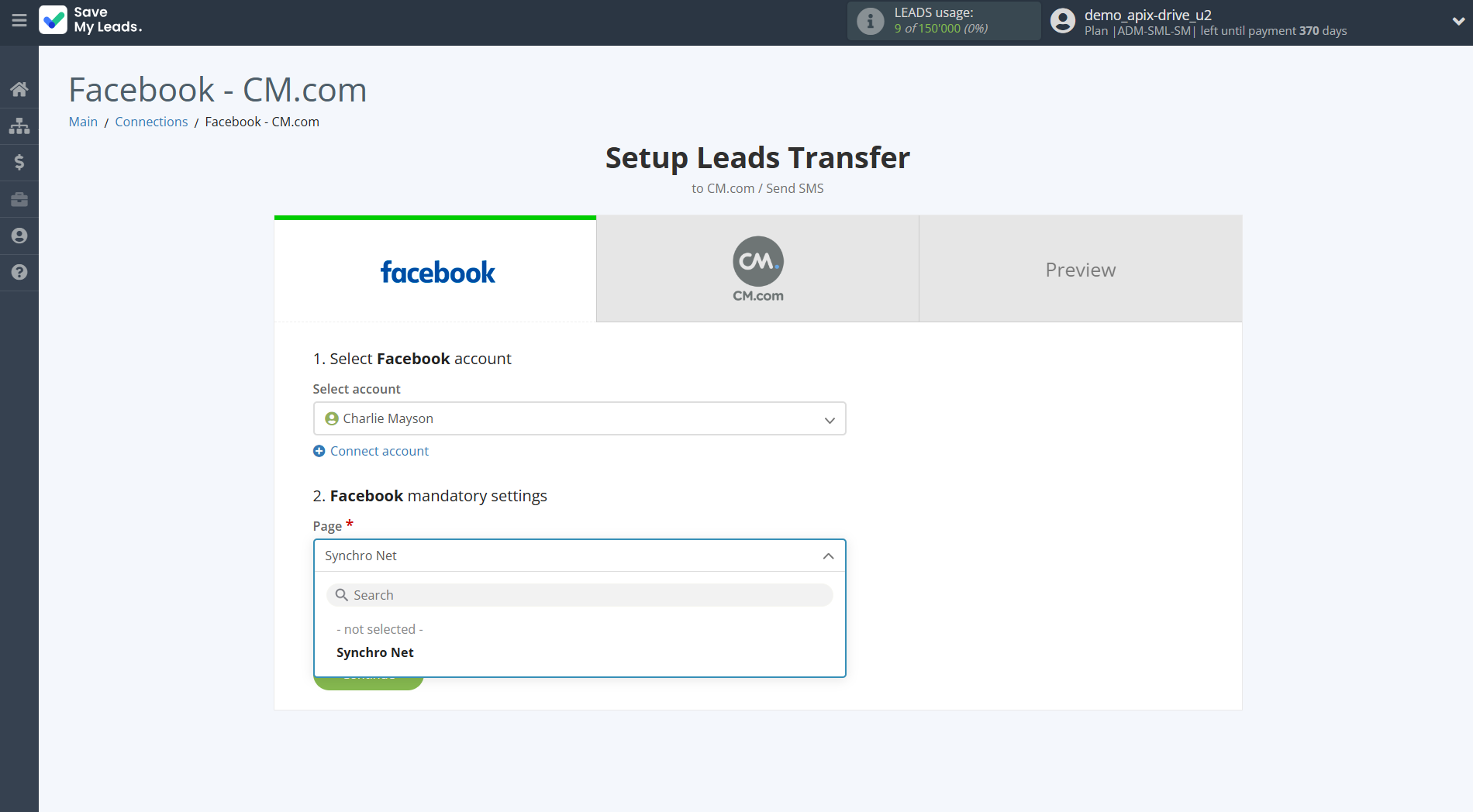 How to Connect Facebook with CM.com | Data Source account connection