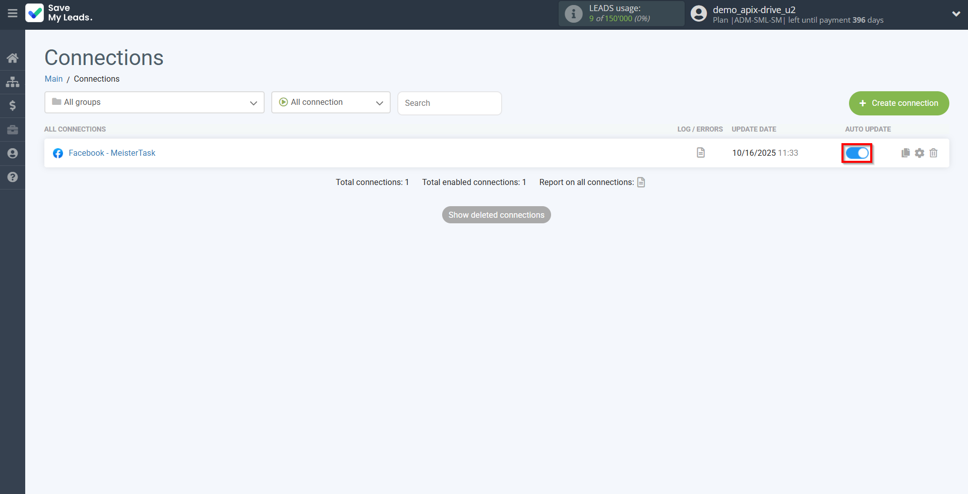 How to Connect Facebook with MeisterTask | Enable auto-update