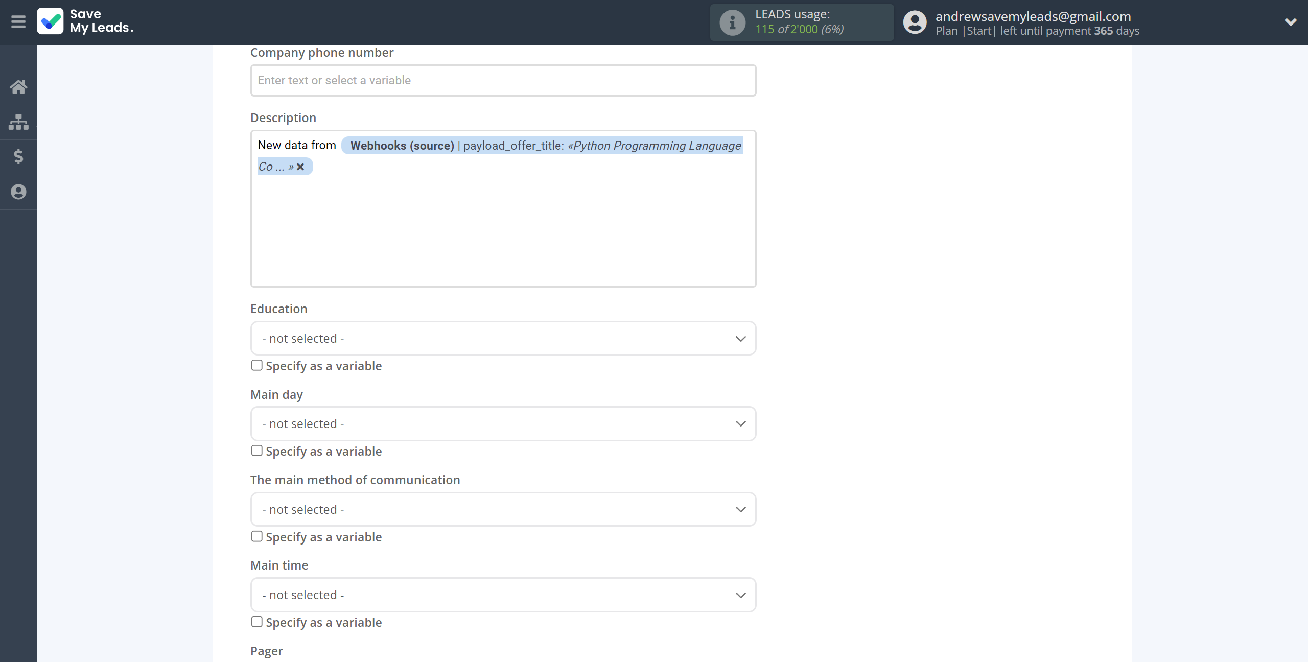 How to Connect Webhooks with Microsoft Dynamics 365 Create Contacts | Assigning fields How to Connect Webhooks with Microsoft Dynamics 365 Create Contacts | Assigning fields