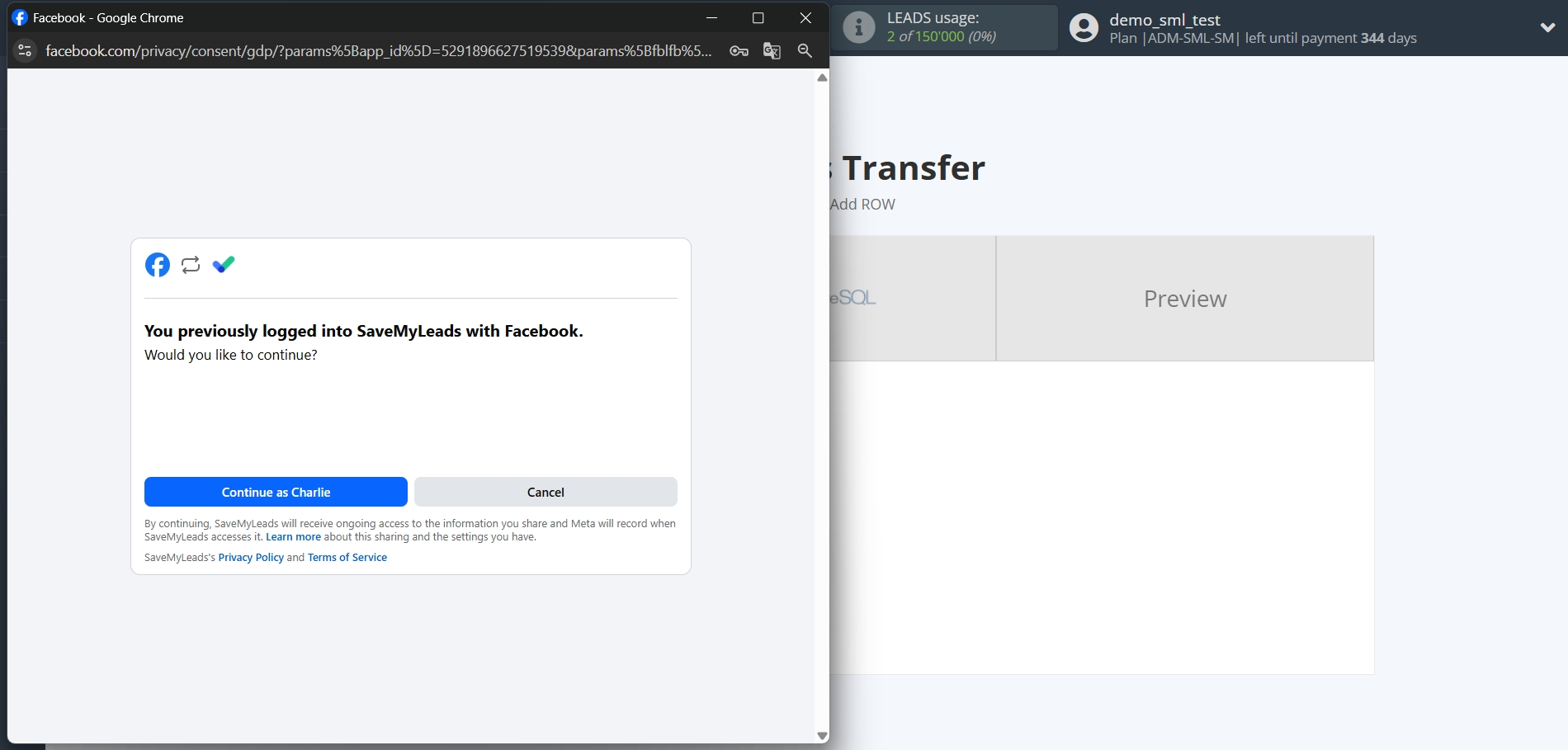 How to Connect Facebook with PostgreSQL | Data Source account connection