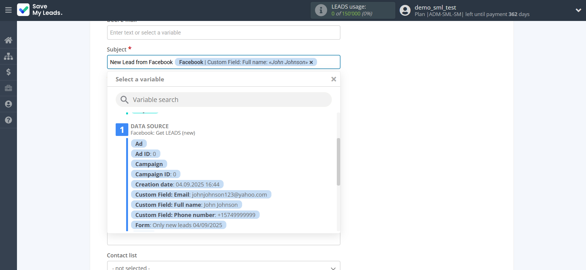 How to Connect Facebook with Amazon SES | Assigning fields How to Connect Facebook with Amazon SES | Assigning fields