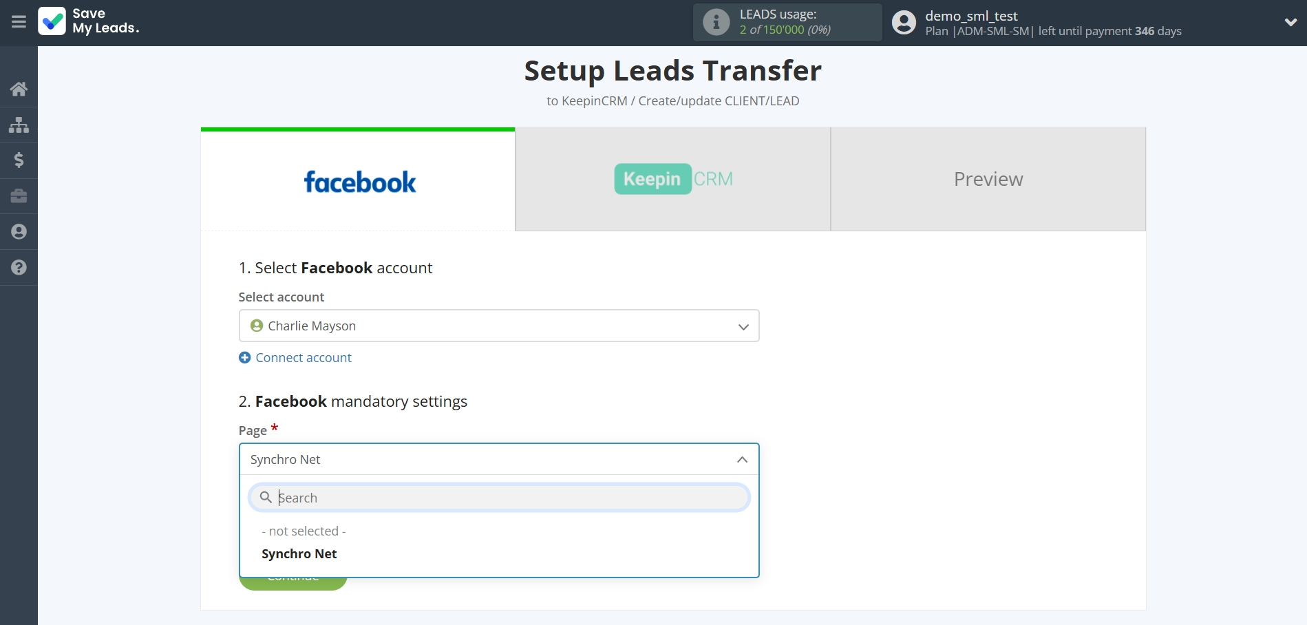 How to Connect Facebook with KeepinCRM Create/update Client/Lead | Data Source account connection How to Connect Facebook with KeepinCRM Create/update Client/Lead | Data Source account connection
