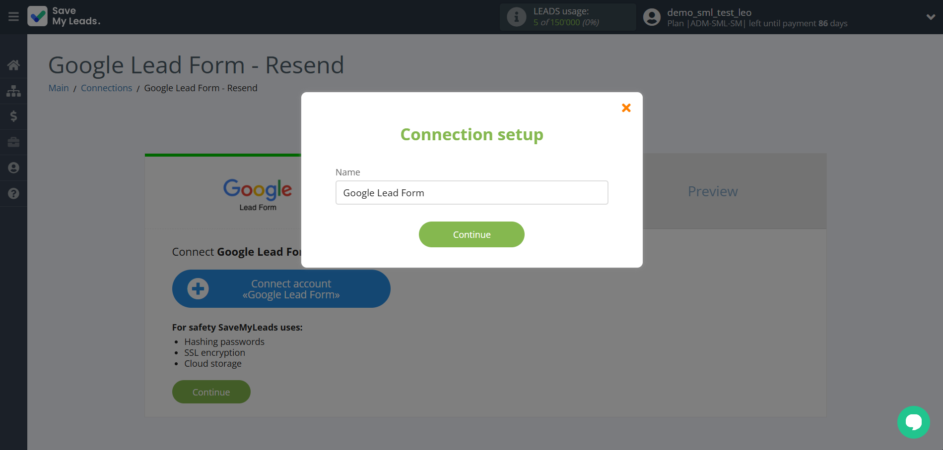 How to Connect Google Lead Form with Resend | Data Source account connection