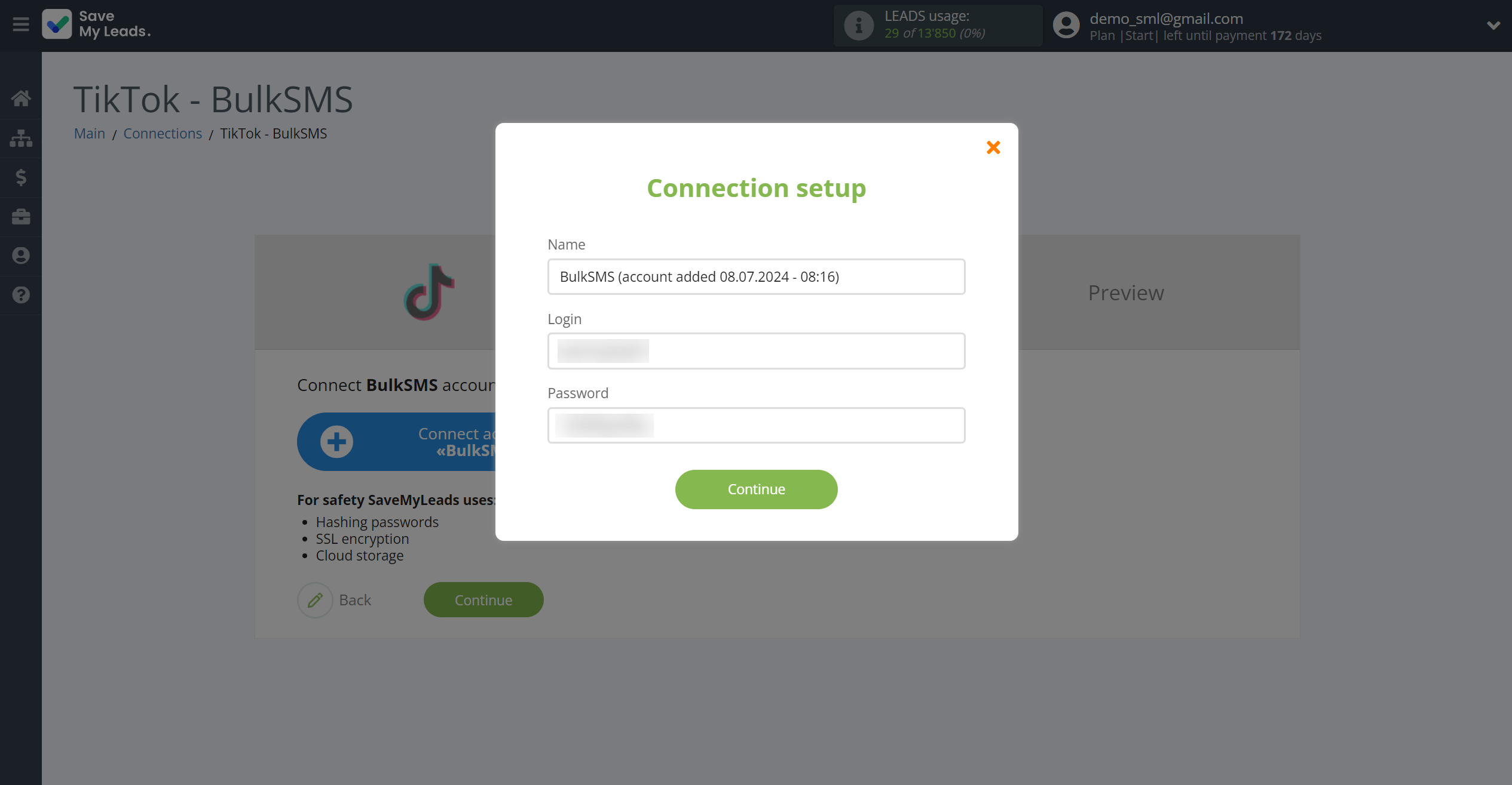 How to Connect TikTok with BulkSMS | Data Destination account connection How to Connect TikTok with BulkSMS | Data Destination account connection