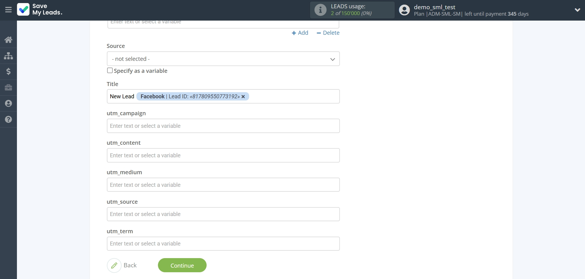 How to Connect Facebook with KeyCRM Create Lead | Assigning fields