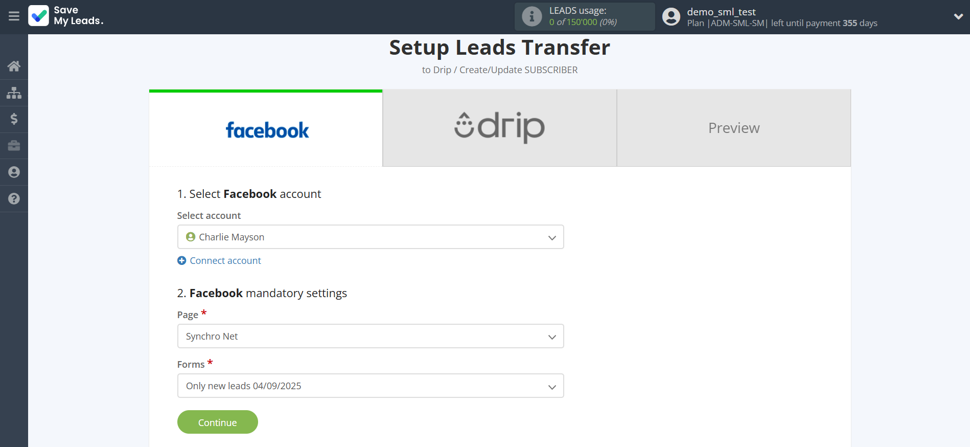 How to Connect Facebook with Drip Create/Update Subscribers | Data Source account connection How to Connect Facebook with Drip Create/Update Subscribers | Data Source account connection