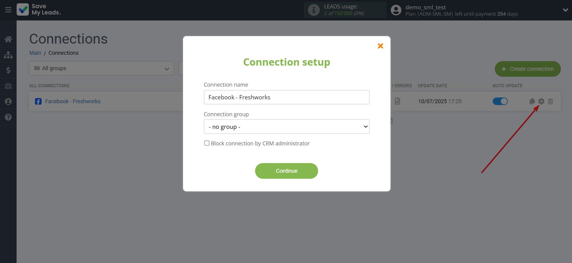 How to Connect Facebook with Freshworks Create Contacts | Name and group connection