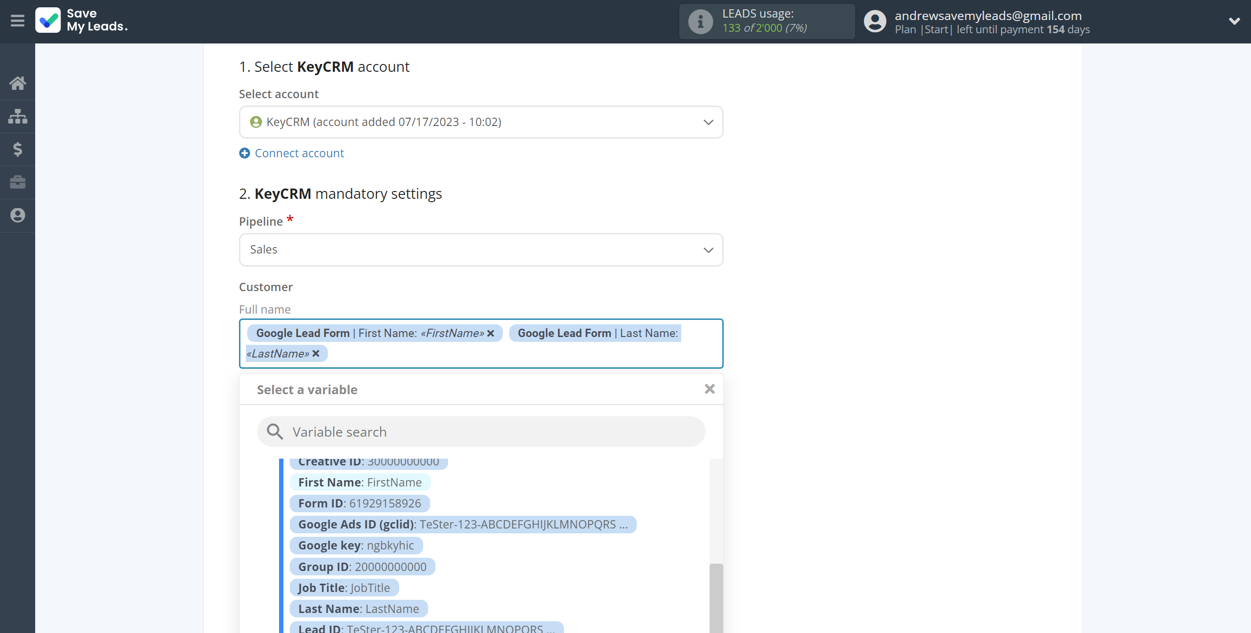 How to Connect Google Lead Form with KeyCRM Create Lead | Assigning fields How to Connect Google Lead Form with KeyCRM Create Lead | Assigning fields