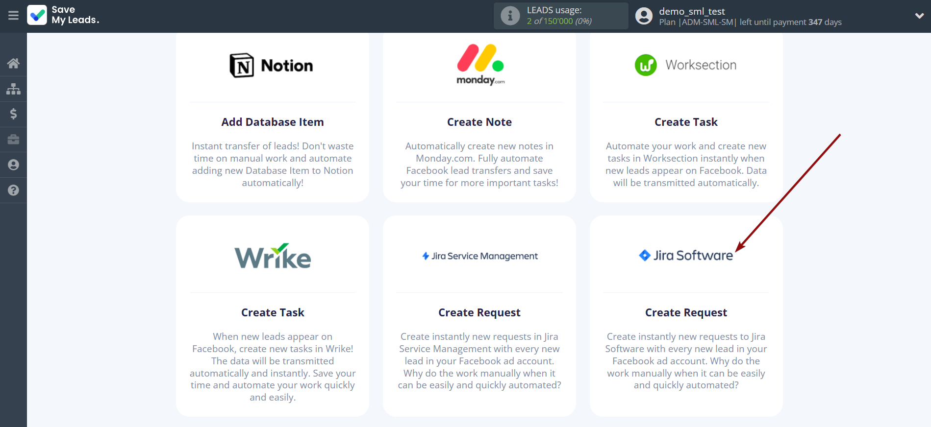 How to Connect Facebook with Jira Software | Data Destination system selection How to Connect Facebook with Jira Software | Data Destination system selection