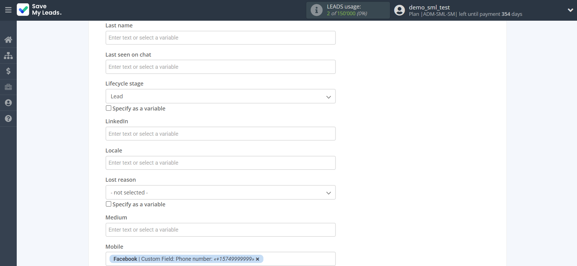 How to Connect Facebook with Freshworks Create Contacts | Assigning fields