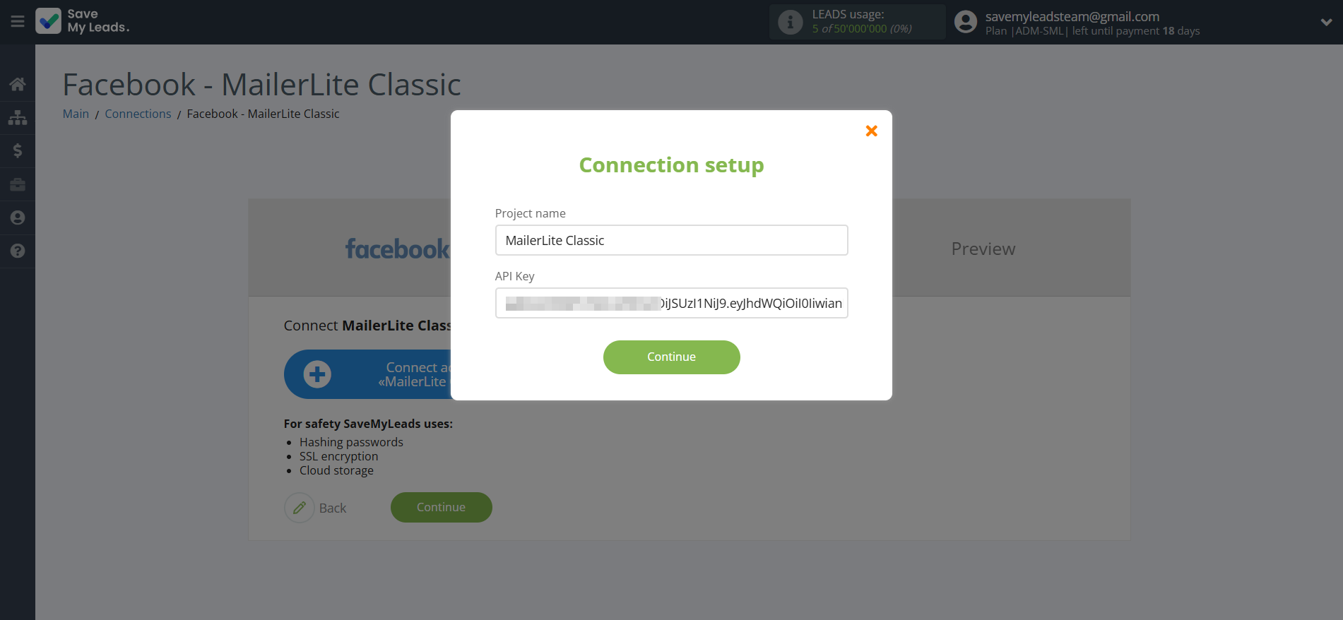 How to Connect Facebook with MailerLite Classic | Data Destination account connection How to Connect Facebook with MailerLite Classic | Data Destination account connection