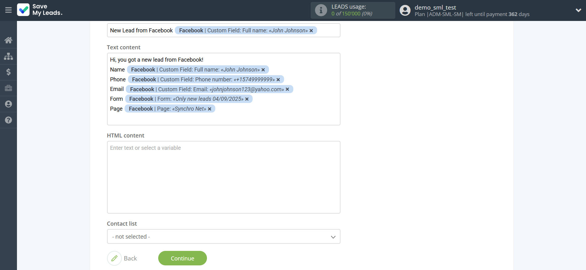 How to Connect Facebook with Amazon SES | Assigning fields How to Connect Facebook with Amazon SES | Assigning fields