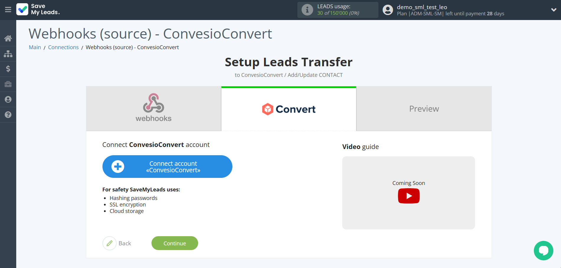 How to Connect Webhooks with ConvesioConvert | Data Destination account connection How to Connect Webhooks with ConvesioConvert | Data Destination account connection