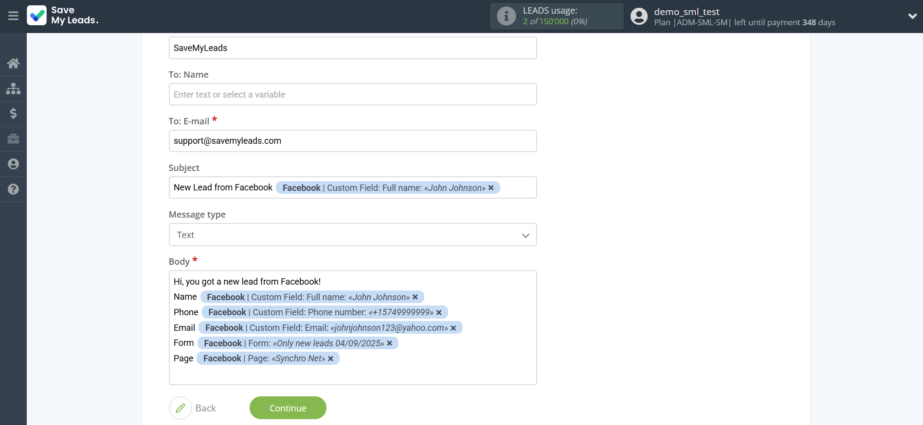 How to Connect Facebook with INBOX.LV | Assigning fields How to Connect Facebook with INBOX.LV | Assigning fields