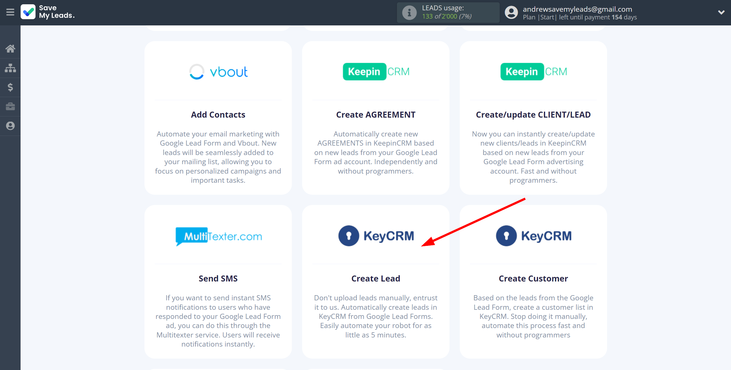 How to Connect Google Lead Form with KeyCRM Create Lead | Data Destination system selection How to Connect Google Lead Form with KeyCRM Create Lead | Data Destination system selection
