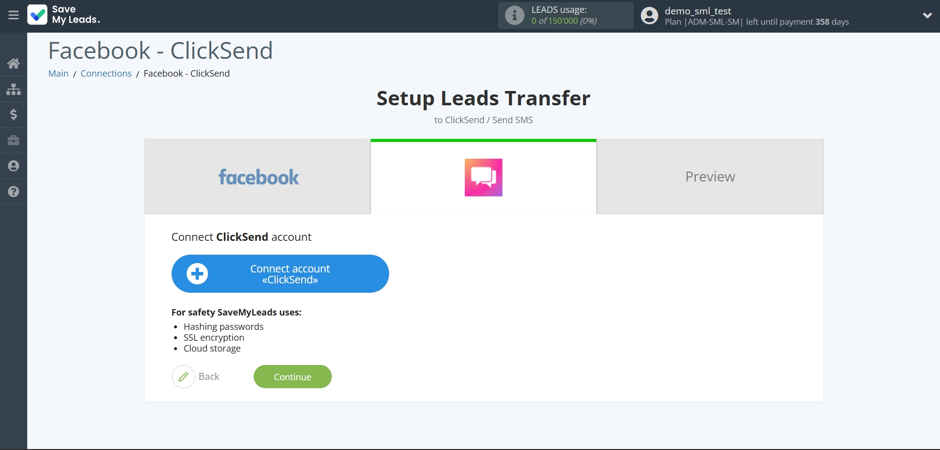How to Connect Facebook with ClickSend Send SMS | Data Destination account connection How to Connect Facebook with ClickSend Send SMS | Data Destination account connection