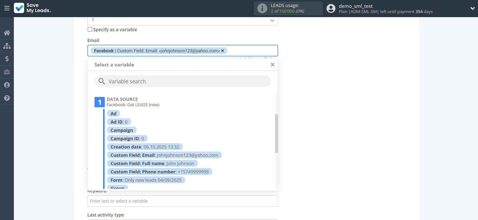 How to Connect Facebook with Freshworks Create Contacts | Assigning fields