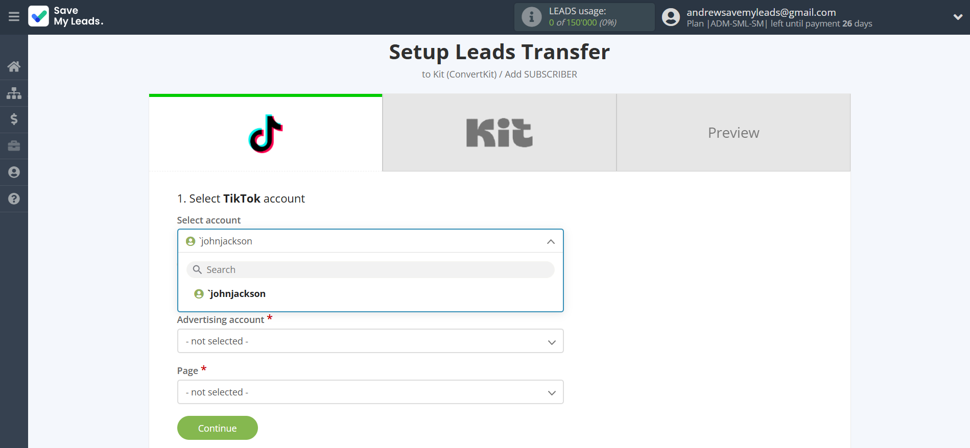 How to Connect TikTok with Kit (ConvertKit) | Data Source account selection How to Connect TikTok with Kit (ConvertKit) | Data Source account selection
