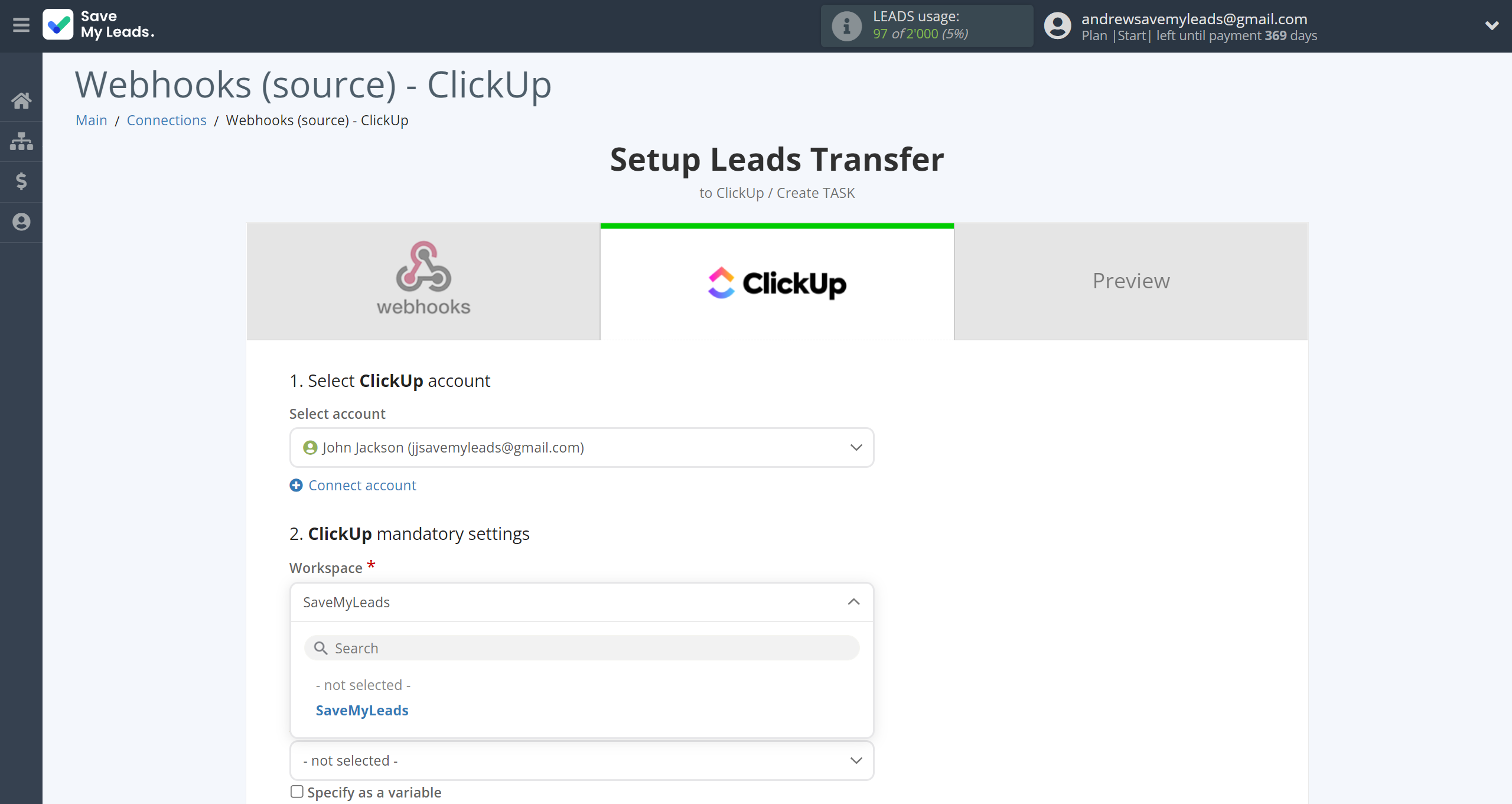 How to Connect Webhooks with ClickUp | Assigning fields How to Connect Webhooks with ClickUp | Assigning fields
