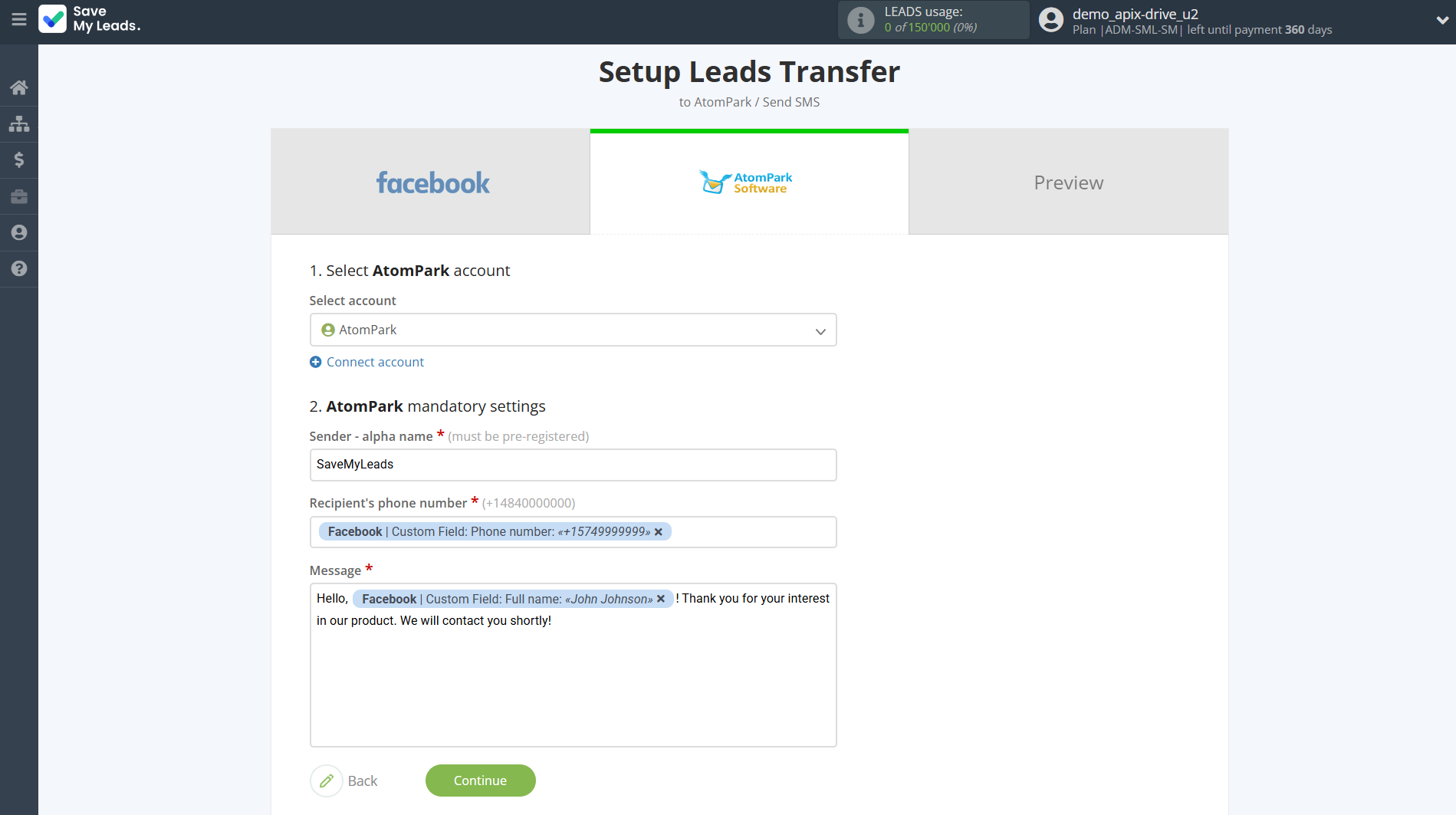 How to Connect Facebook with AtomPark | Assigning fields How to Connect Facebook with AtomPark | Assigning fields