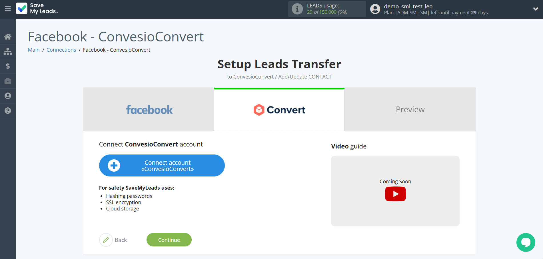 How to Connect Facebook with ConvesioConvert | Data Source account connection