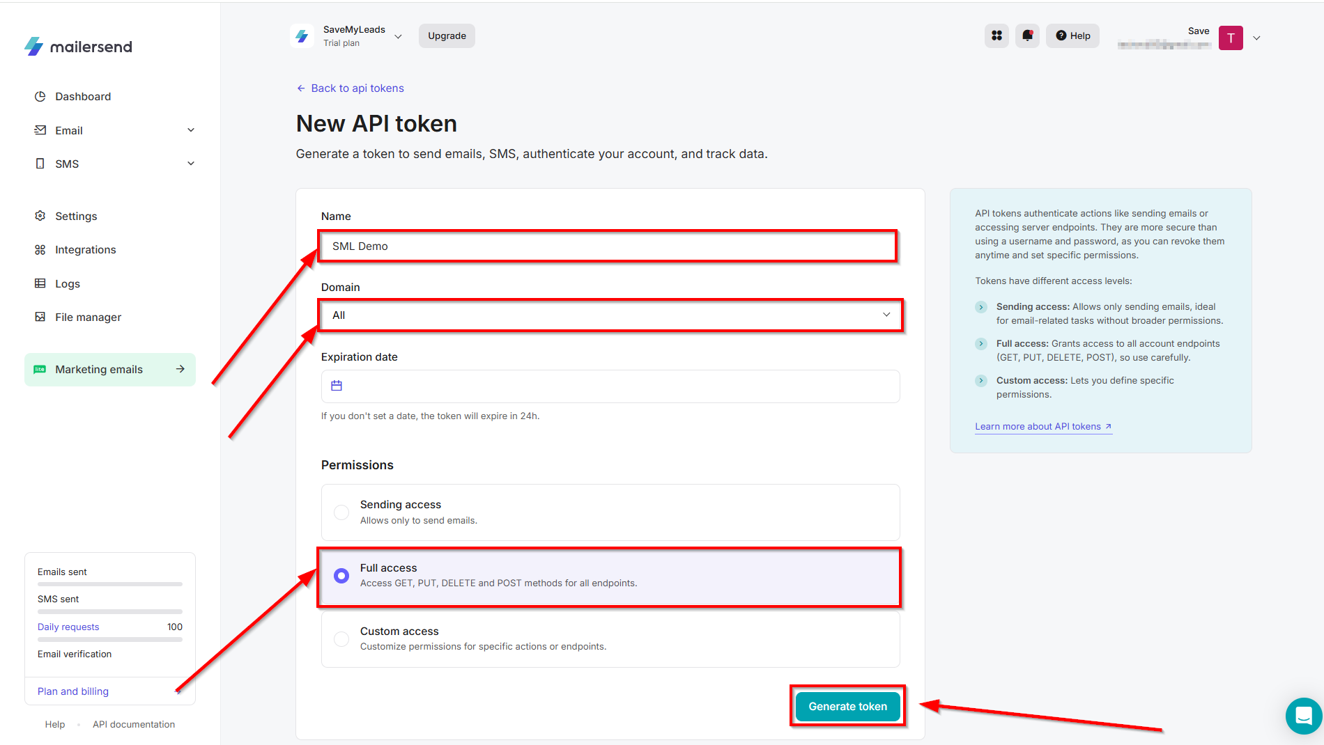 How to Connect Facebook with MailerSend | Data Destination account connection How to Connect Facebook with MailerSend | Data Destination account connection