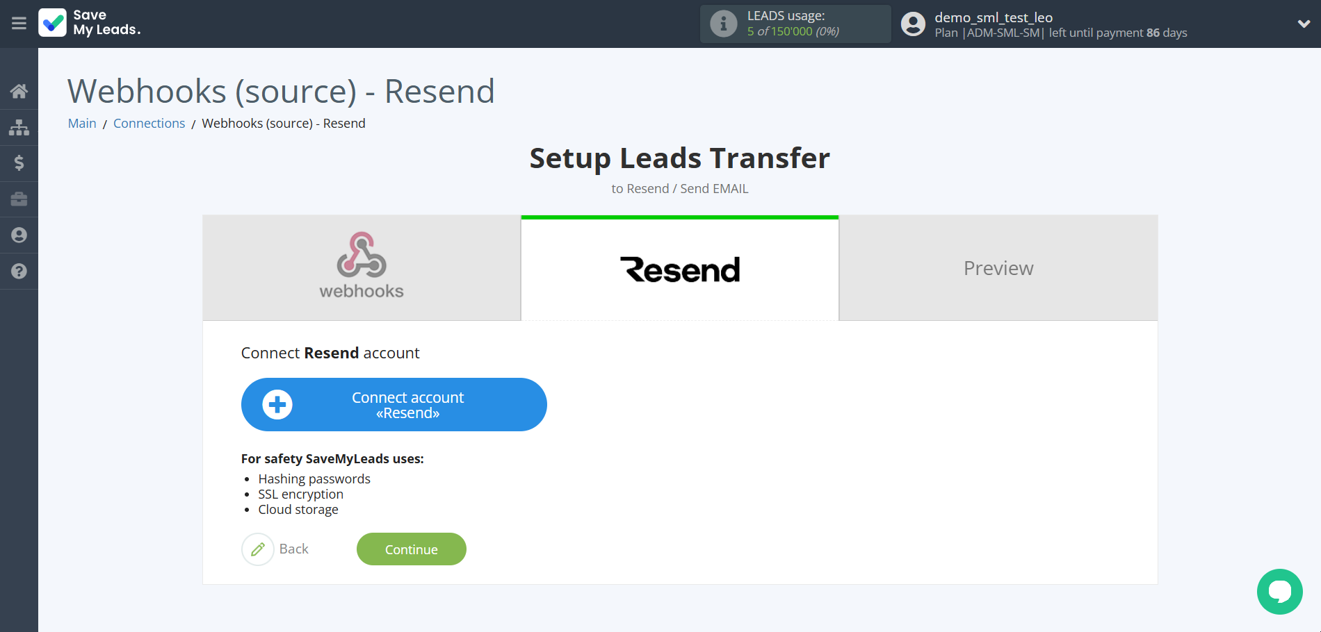 How to Connect Webhooks with Resend | Data Destination account connection