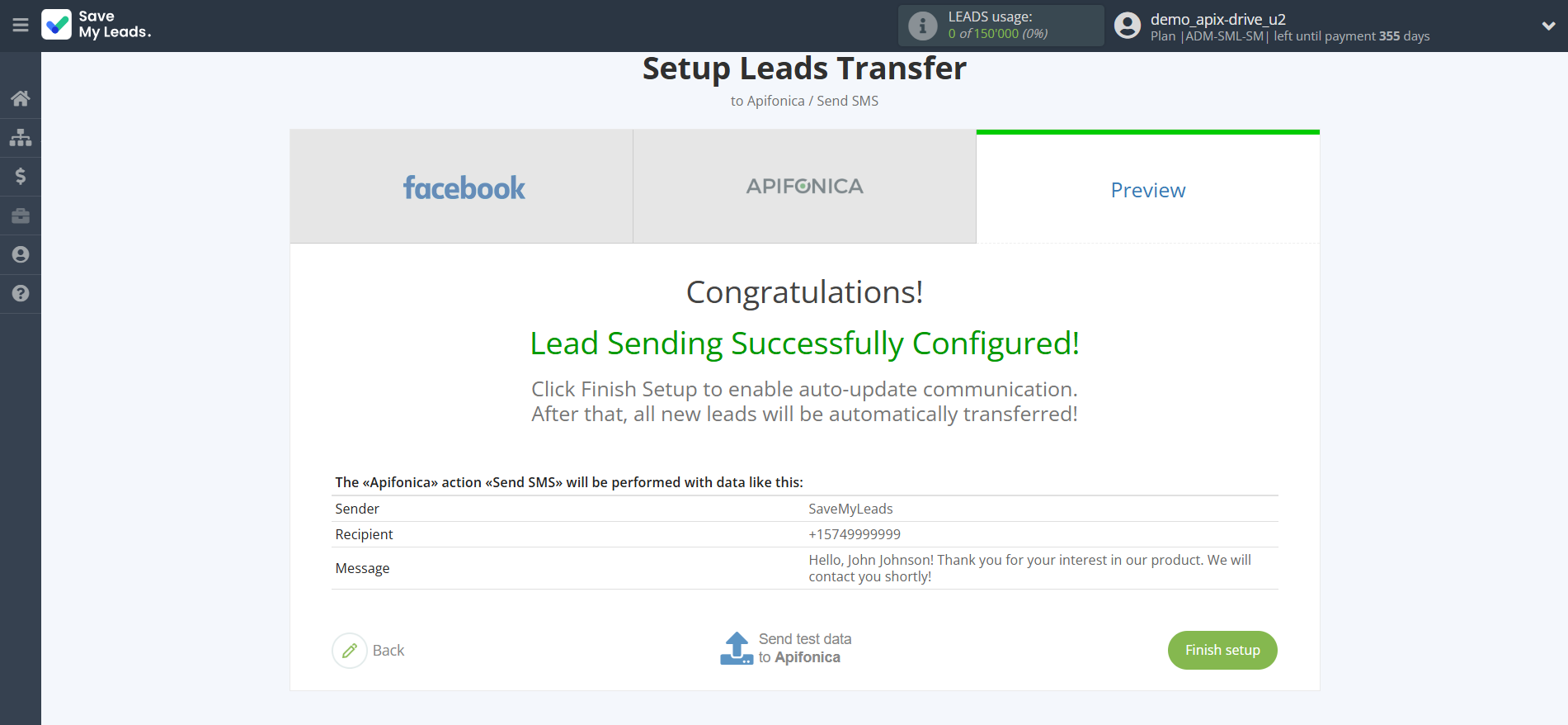 How to Connect Facebook with Apifonica | Test data How to Connect Facebook with Apifonica | Test data