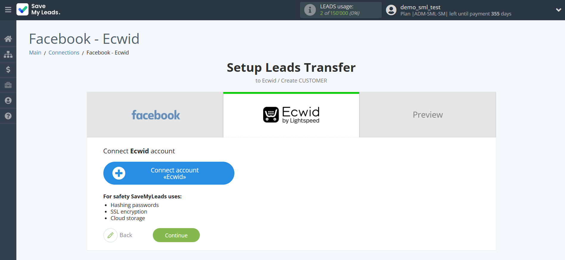How to Connect Facebook with Ecwid Create Customers | Data Destination account connection How to Connect Facebook with Ecwid Create Customers | Data Destination account connection