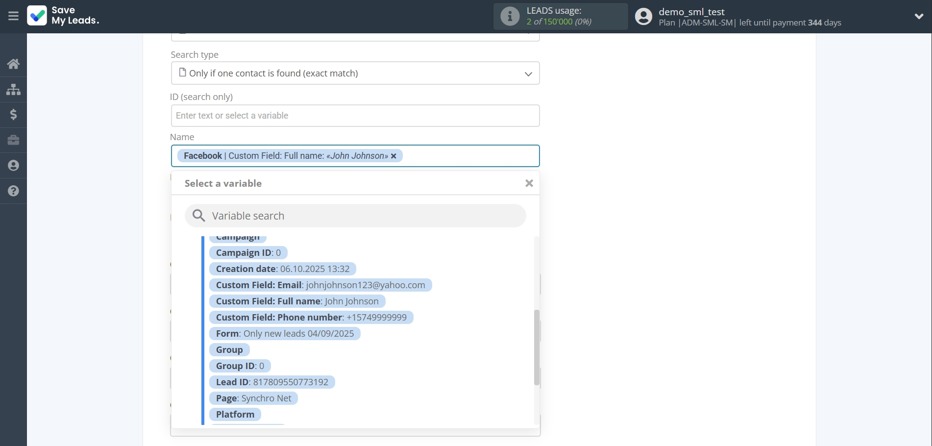 How to Connect Facebook with Pipedrive Create Deal | Assigning fields