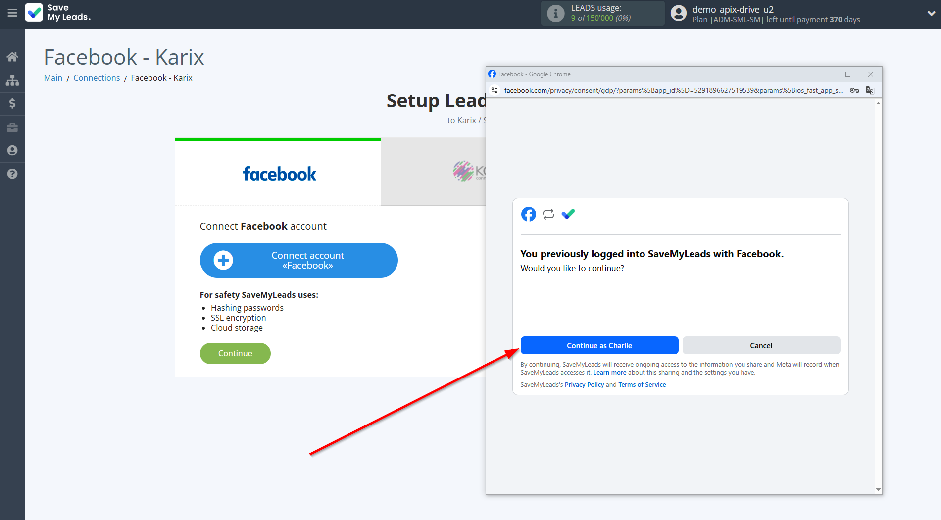 How to Connect Facebook with Karix | Data Source account connection