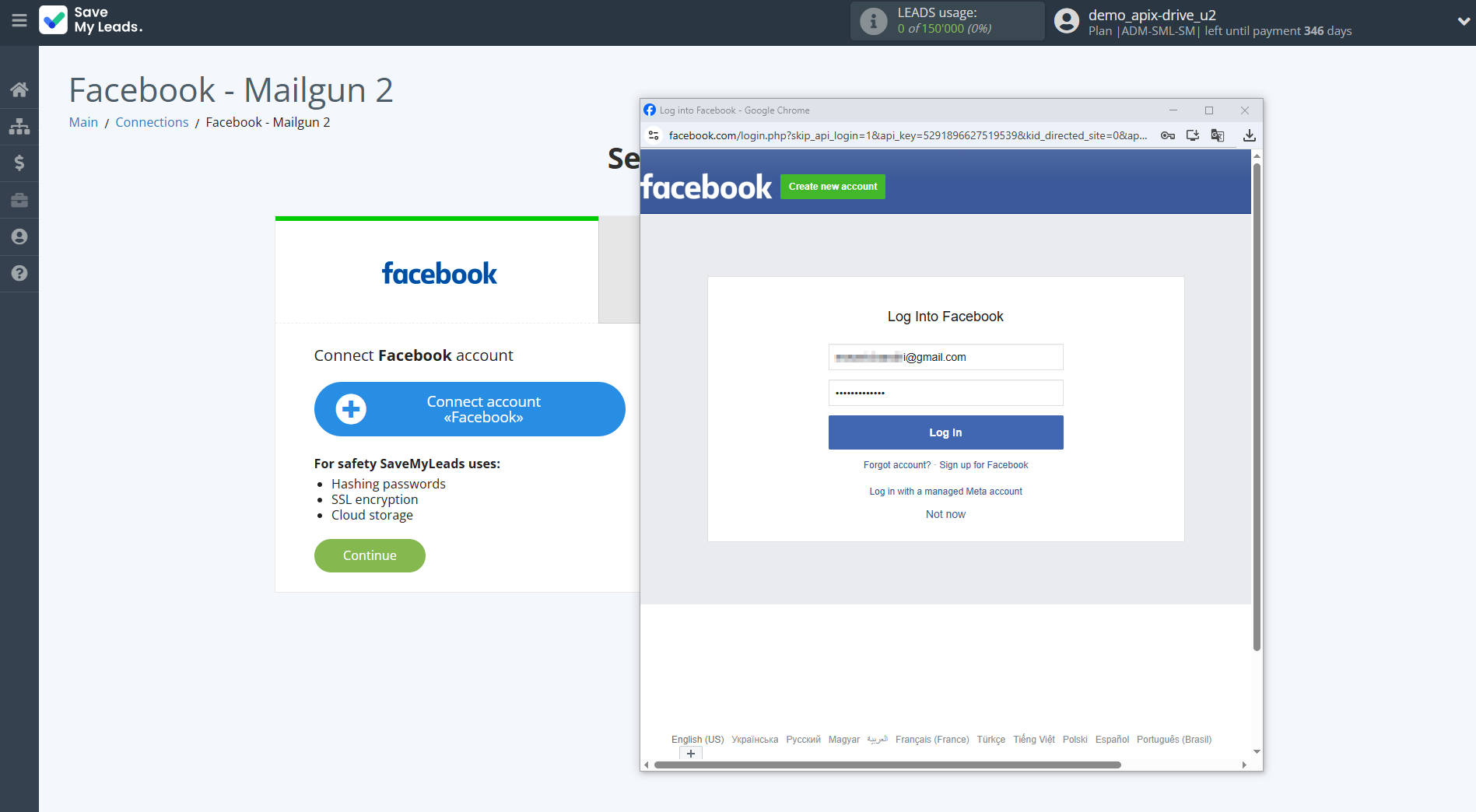 How to Connect Facebook with Mailgun | Data Source account connection How to Connect Facebook with Mailgun | Data Source account connection